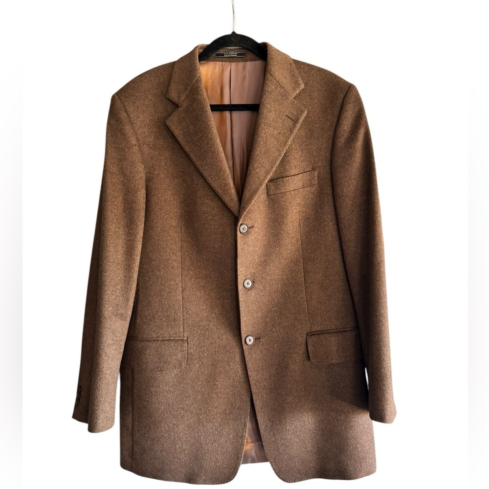 Arnold Brant x Colombo Cashmere Mink Sport Coat 40L Brown 3-Button Luxury Preppy
